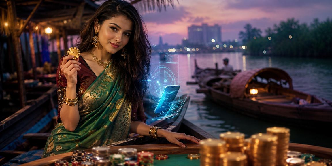 কক্সবাজারে একজন নারী মোবাইলে 355 bet - এর স্লট গেম উপভোগ করছেন