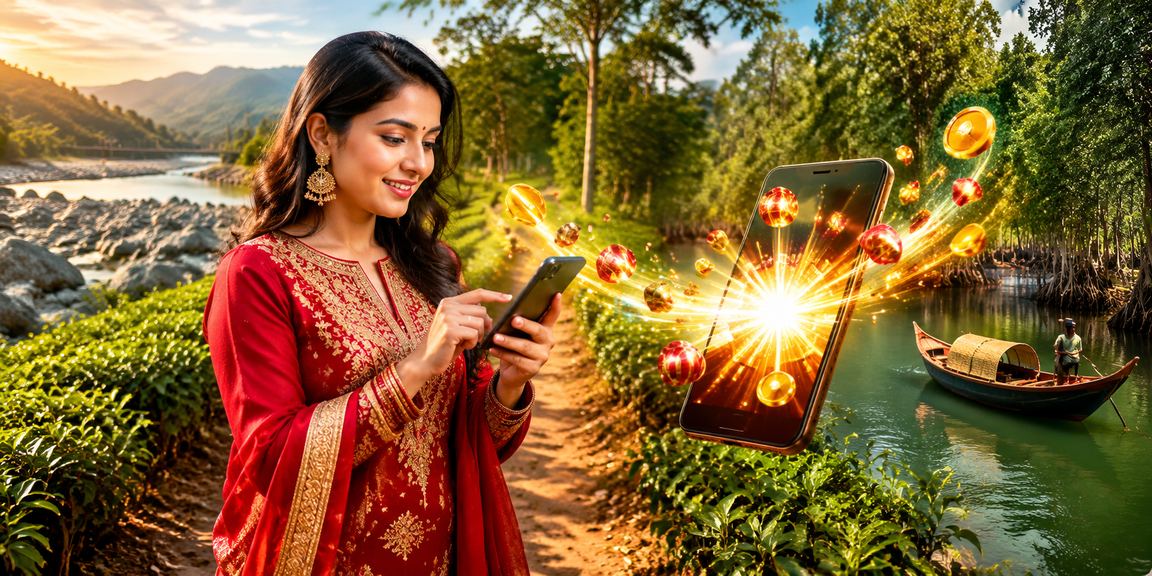 সিলেটের চা বাগানে মোবাইলে 355 bet গেমস উপভোগ করছেন একজন ব্যবহারকারী